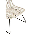 Natural Rattan Black Metal Chair