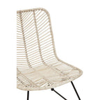 Natural Rattan Black Metal Chair