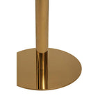 White Marble Round Dining Table with Gold Finish Base