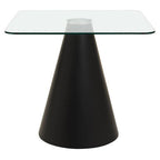 Clear Glass Square Dining Table