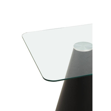 Clear Glass Square Dining Table