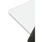 Clear Glass Square Dining Table
