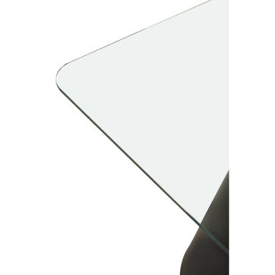 Clear Glass Square Dining Table