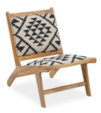 Black and White Berber Style Lounge Chair