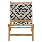 Black and White Berber Style Lounge Chair