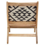 Black and White Berber Style Lounge Chair