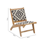 Black and White Berber Style Lounge Chair