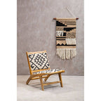 Black and White Berber Style Lounge Chair