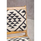 Black and White Berber Style Lounge Chair