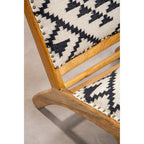 Black and White Berber Style Lounge Chair