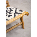 Black and White Berber Style Lounge Chair
