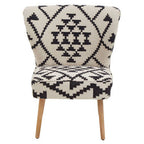 White and Black Berber Style Chair