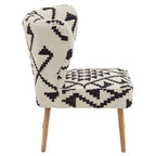 White and Black Berber Style Chair
