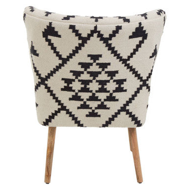 White and Black Berber Style Chair