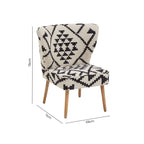 White and Black Berber Style Chair