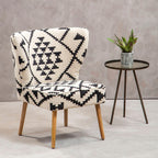 White and Black Berber Style Chair