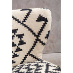 White and Black Berber Style Chair