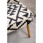 White and Black Berber Style Chair