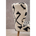 White and Black Berber Style Chair