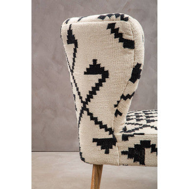 White and Black Berber Style Chair