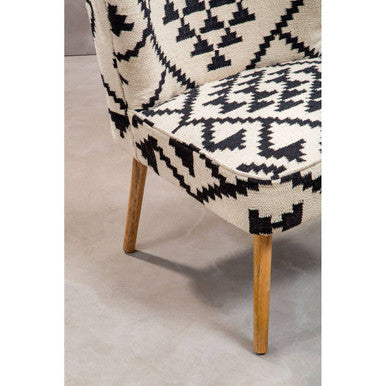 White and Black Berber Style Chair