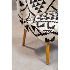 White and Black Berber Style Chair