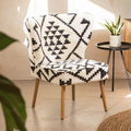 White and Black Berber Style Chair