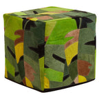 Botanical Leather Pouffe