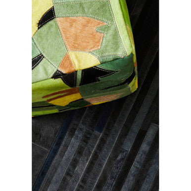 Botanical Leather Pouffe