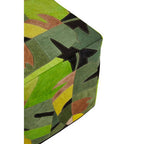 Botanical Leather Pouffe
