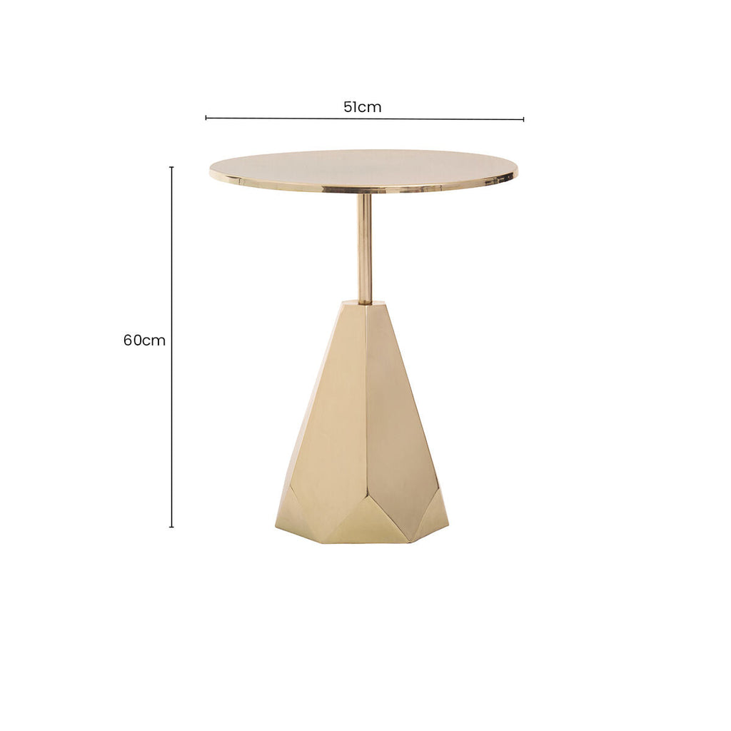 Shiny Gold Side Table