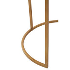 Nest of 2 Gold and Zinc Side Tables with Luxe Gold Steel Frames