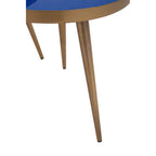 Blue Enamel Nest of Two Side Tables with Gold Finish Metal Frame