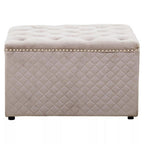 Mink Velvet Square Ottoman