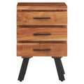 Natural Acacia Wood 3 Drawer Chest