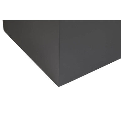 Black and Natural Bamboo Square Side Table