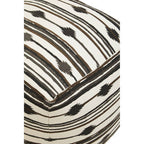 Black and White Ikat Square Pouffe