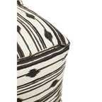 Black and White Ikat Square Pouffe