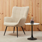 White Marble Side Table With Column Base