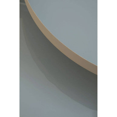 Set of 3 Grey Enamel Top Nesting Side Tables with Gold Finish X-Base Legs