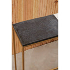 Black and White Marble Console Table with Gold Finish Frame