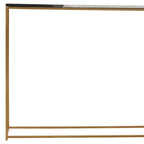 Black and White Marble Console Table with Gold Finish Frame