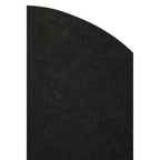 Black Marble Top Side Table with Gold Finish Geometric Sledge Base