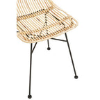 Natural Rattan Chair with Curved Back
