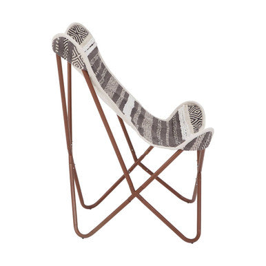 Grey and White Butterfly Chair