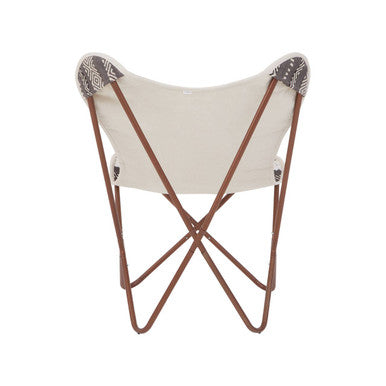 Grey and White Butterfly Chair