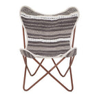 Grey and White Butterfly Chair