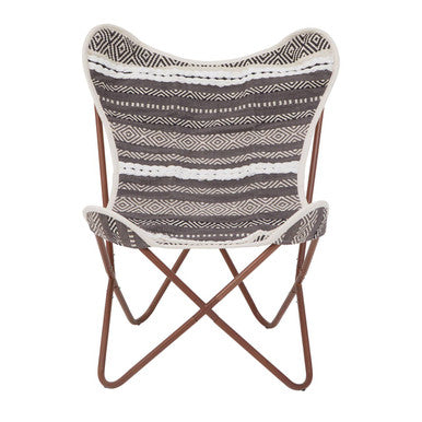 Grey and White Butterfly Chair