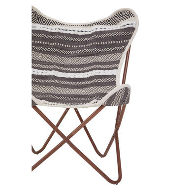 Grey and White Butterfly Chair