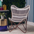 Grey and White Butterfly Chair